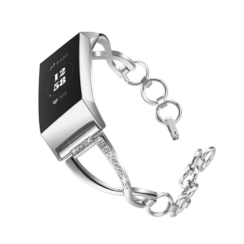 Fitbit charge 4 bands stainless steel metal women fitbit etsy