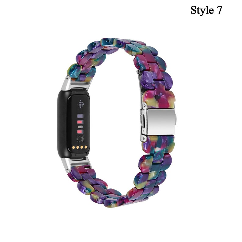 Fitbit Luxe Resin Band for Women Fitbit Luxe Band Rainbow Etsy