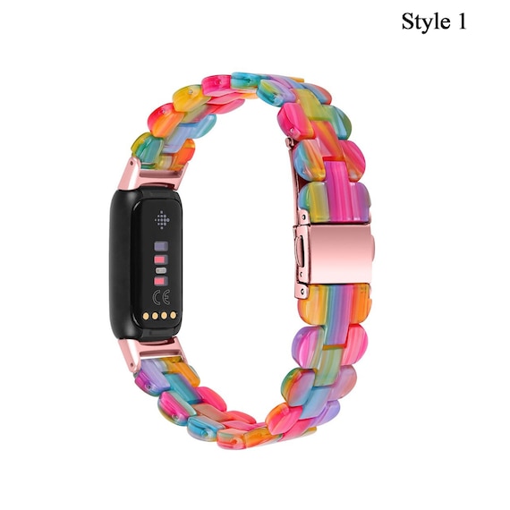 Coeurs colorés Fitbit Luxe Band, Bracelet en cuir Fitbit Luxe or doux, Slim Fitbit  Luxe Strap, Femmes Fitbit Luxe Jewelry Bands -  France