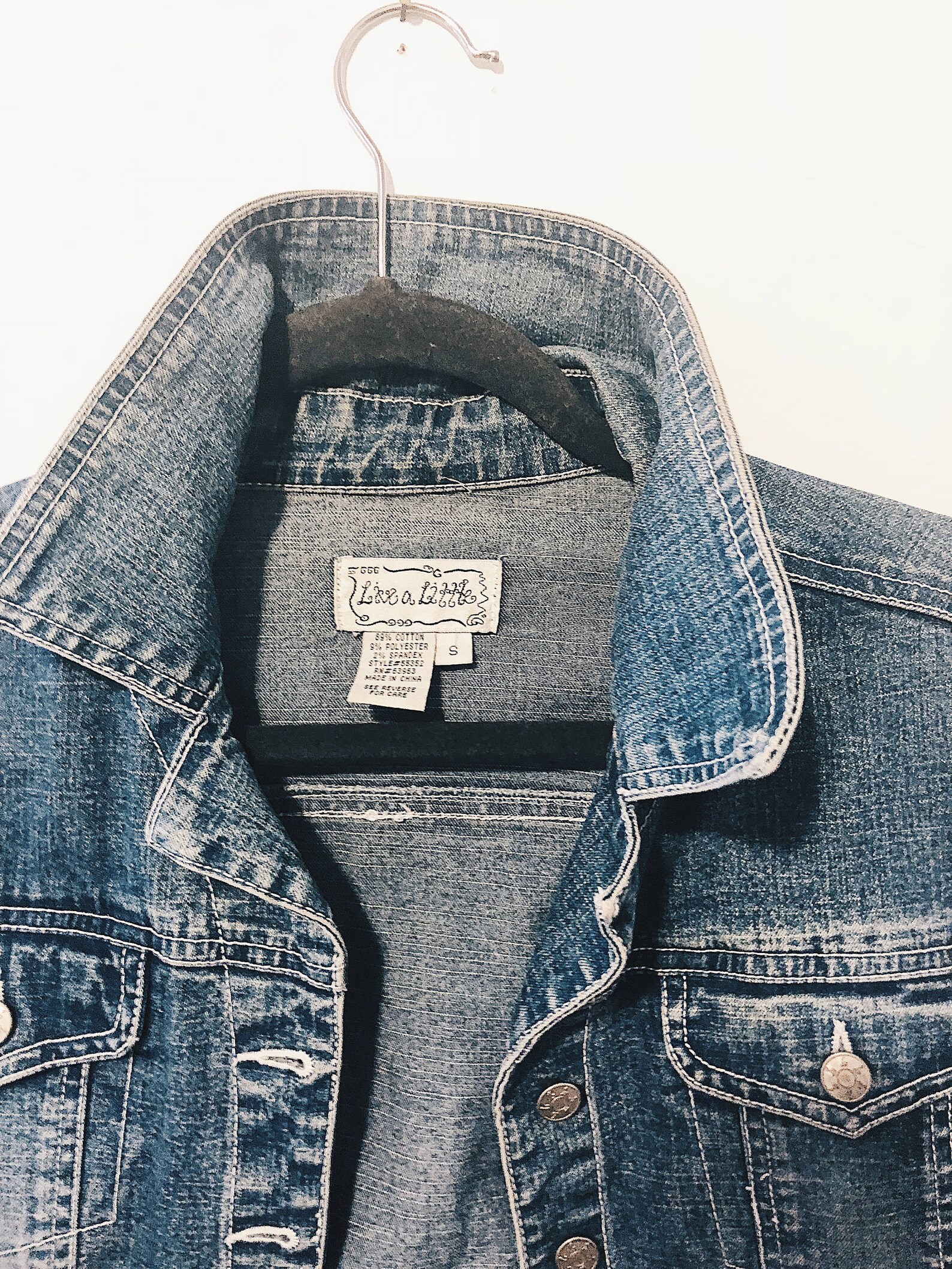 Handpainted Daisy Denim Jacket Etsy