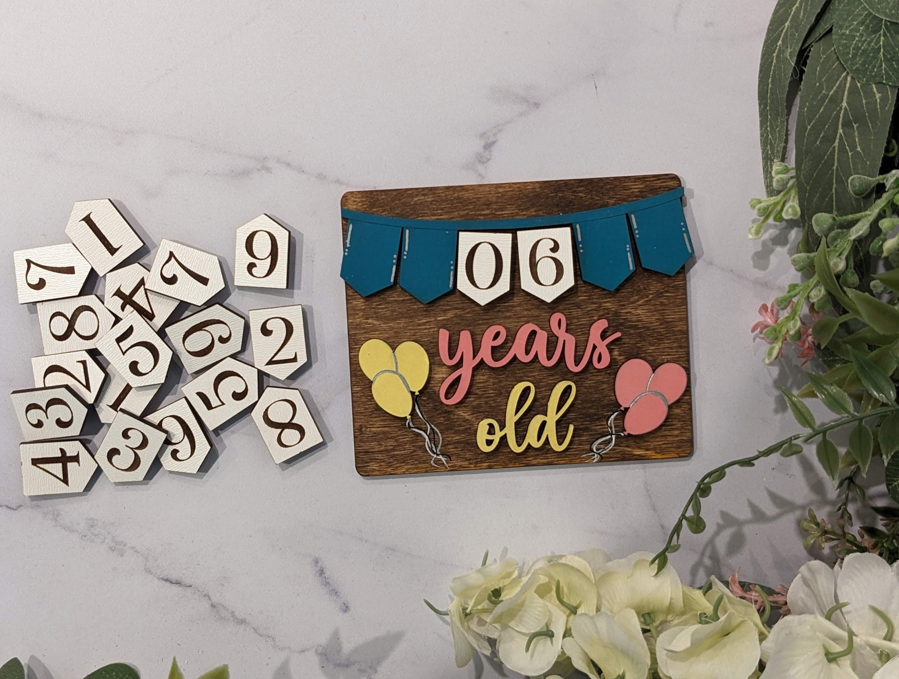 Birthday Tiered Tray Set, Birthday Decor, 3D Signs, Tiered Tray Decor, Happy Birthday, Mini Signs, Housewarming Gif, Gift For Her, Gift