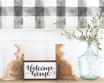 Framed Welcome Home Wood Sign | Housewarming Gift