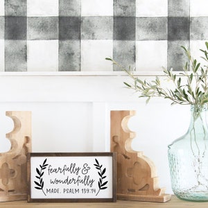 Fearfully and Wonderfully Made Wood Sign, Psalm 139:14, nursery room decor,  nursery sign,  wood sign, handmade, baby shower gift, gift