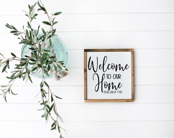 Welcome To Our Home Sign, Funny Entryway Decor, Housewarming Gift