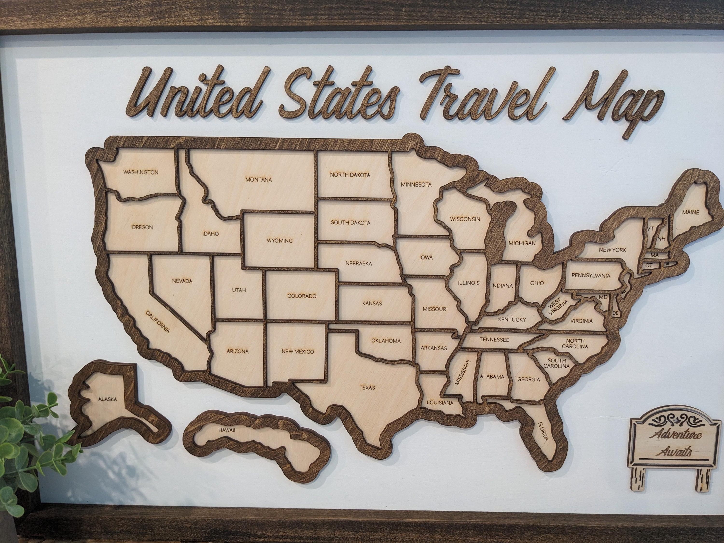 Wooden United States Travel Map, National Parks Push Pin Map - Etsy
