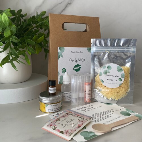 DIY Vegan Lip Balm Kit Lip Balm Kit Learn to Make Your Own Etsy