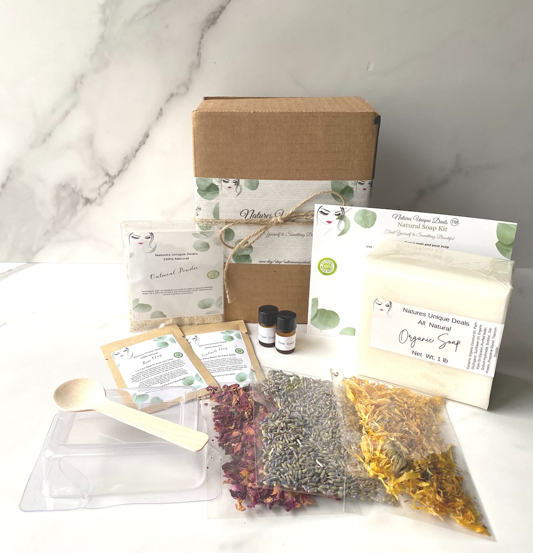 Goats Milk Soap Making Kit, Handmade Soap Gift With Lavender