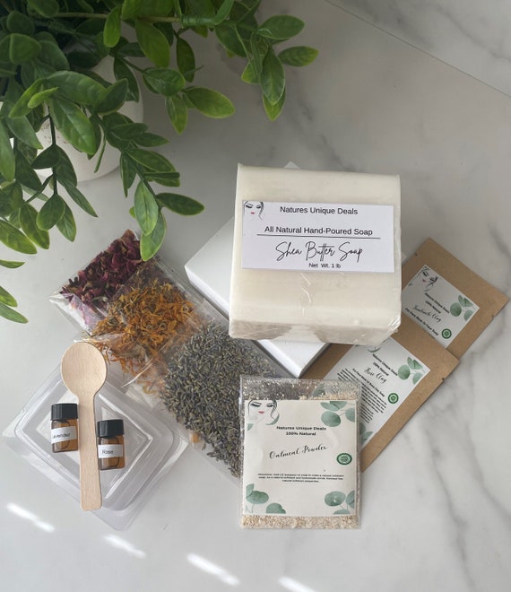 Kit per la produzione di sapone al burro di karitè fai-da-te, sapone al  burro di karité, crea il tuo kit di sapone naturale a casa -  Italia