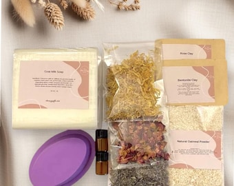 DIY Goat Milk Soap Making Kit: Natural Oils, Oats & Botanicals