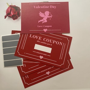 Cadeau DIY personnalisé à gratter pour la Saint-Valentin Saint-Valentin, anniversaire, coupon amour pour un anniversaire de mariage, romantique pour elle ou lui