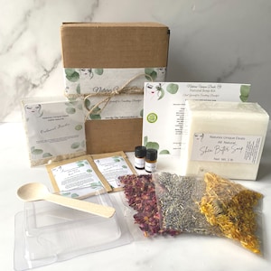 DIY Shea Butter Soap Making Kit, Shea Butter Soap, Maak je eigen natuurlijke zeep thuis kit afbeelding 2