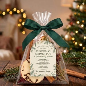 Weihnachts-Kochtopf-Set – Getrocknete Orange, Apfel, Zimt (Geschenk)