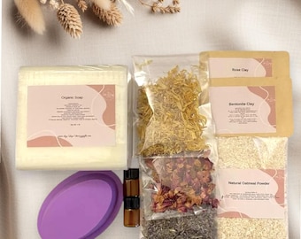 DIY Organic Soap Making Kit: Natural Lavender Rose Soap