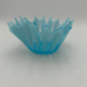 Fostoria Heirloom Blue Opalescent Handkerchief Bowl