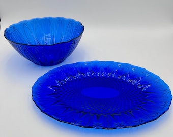 Avon Royal Sapphire Dinnerware Pieces Made by Arcoroc France.