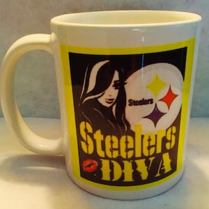 NEW Pittsburgh Steelers &quot;Steelers Diva&quot; Ceramic Ladies Coffee Mug [035]