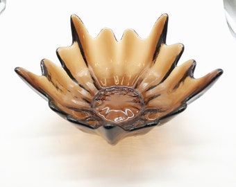 Vintage Viking Stockholm Lotus Bowl in Brown, Collectible Husted Design (ab)
