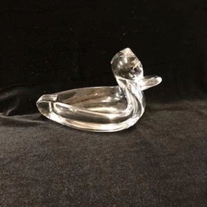 Vintage Duncan Miller Pall Mall Ash Tray, Vintage Clear Duck Ash Tray