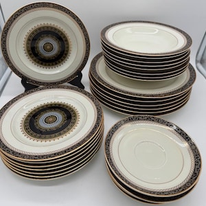 Vintage Mikasa Palatial Suite, Collectible Mikasa Dinnerware Set, Plates, Bowls, SOLD IN SETS (ember)