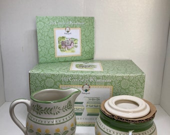 NIB Pfaltzgraff Circle of Kindness Creamer and Sugar. beesme