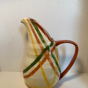 Vernonware California Pottery Mid Century Homespun Pitcher