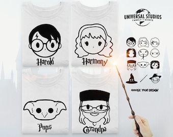 Wizard T Shirt - Wizard Character Family Shirts - Wizard Shirt - Custom Personalized Tshirt Design - Magical Characters - Themepark Tees