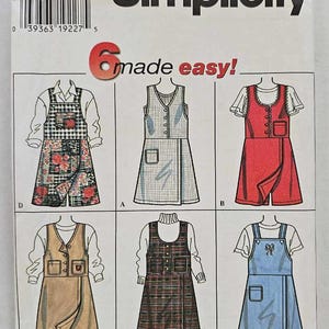 Simplicity Pattern 7267 Uncut Misses Skort Jumper Size 16-20 Vintage 1996