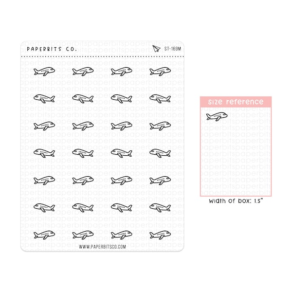 Icônes d’avion mignonnes (ST-169) - 1 feuille d’autocollants // Pour les planificateurs et les journaux de puces