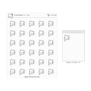 Bear Character - Headache/Migraine (BC-251) - 1 Sticker Sheet // For Planners and Bullet Journals