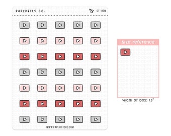 Cute Filming Icons (ST-110) - 1 Sticker Sheet // For Planners and Bullet Journals