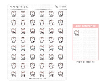 Cute Unicorn Expressions Icons (ST-039) - 1 Sticker Sheet // For Planners and Bullet Journals