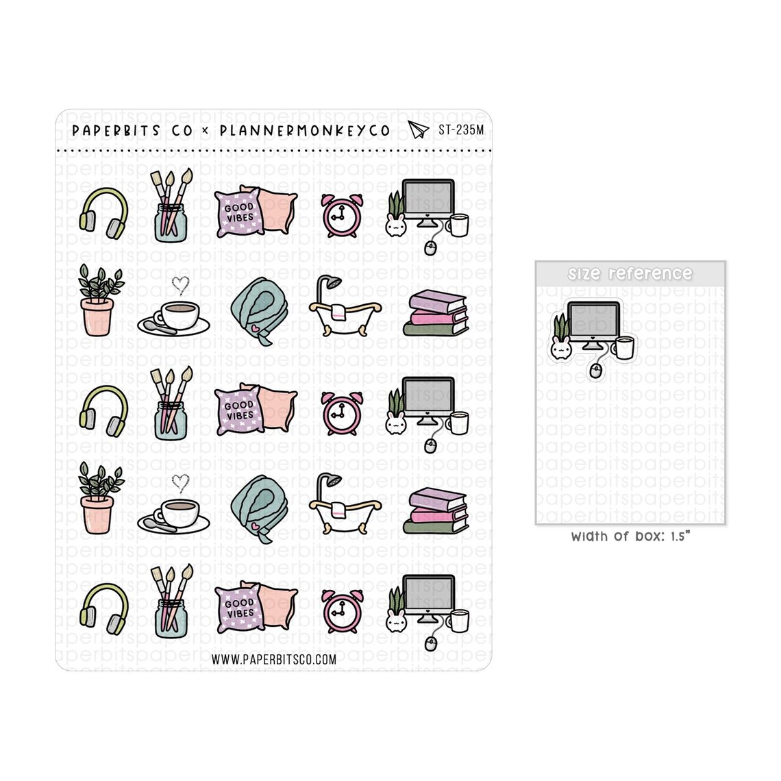 Pbcxpmc - Self Love/self Care/me Time Icons (ST-235) - 1 Sticker Sheet ...