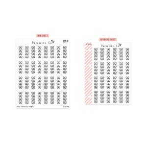 Bow Checklist/Bullet Icons  (ST-074) - 1 Sticker Sheet // For Planners and Bullet Journals