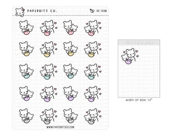 Bear Character - Mom and Baby (BC-143) - 1 Sticker Sheet // For Planners and Bullet Journals