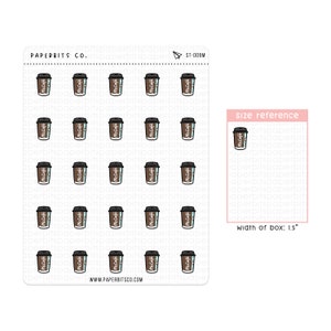 Cute Premium Roast Coffee To-Go Cup Icons (ST-009) - 1 Sticker Sheet // For Planners and Bullet Journals