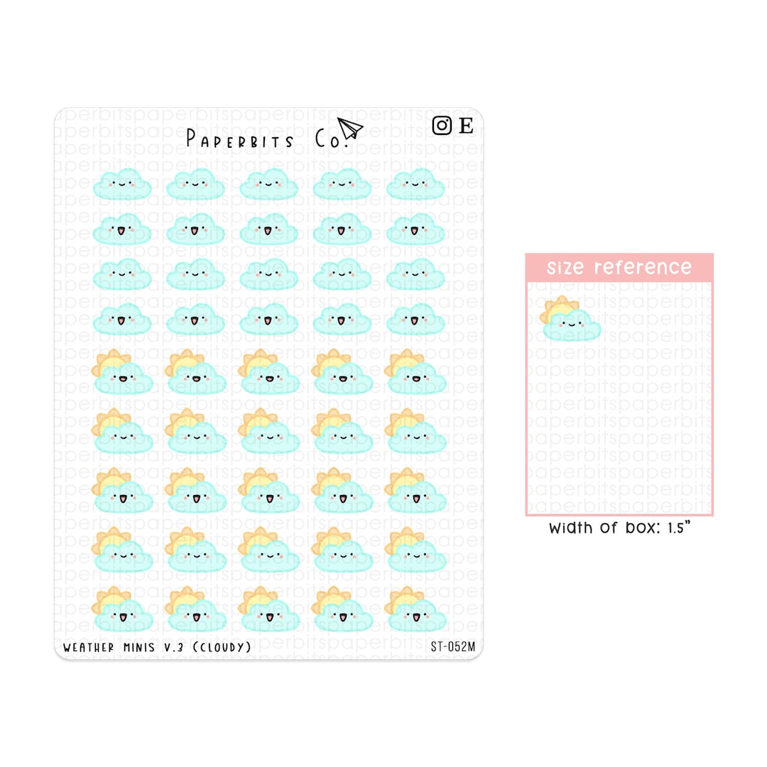 Stormtracker Sticker Weather Tracker V.3 Cloudy (ST-052) - 1 Sticker Sheet - Etsy