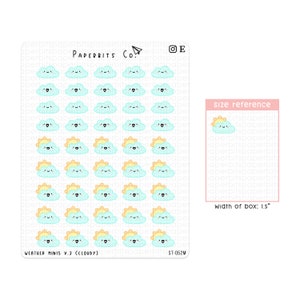 Weather Tracker v.3 Cloudy (ST-052) - 1 Sticker Sheet