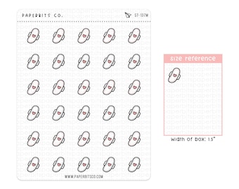 Sanitary Pad/Period Tracker Icons (ST-137) - 1 Sticker Sheet // For Planners and Bullet Journals