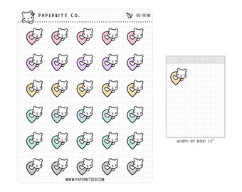 Bear Character - Cute Pastel Location Pins (BC-161) - 1 Sticker Sheet // For Planners and Bullet Journals