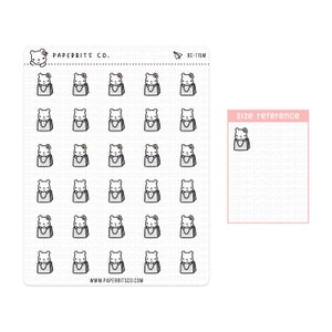 Bären Charakter - Mini Shopping Bag ( BC-115 ) - 1 Stickerbogen // Für Planer und Bullet Journals