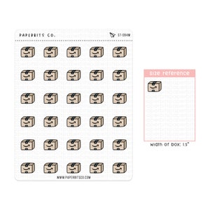 Cute Package Delivery Icons (ST-094) - 1 Sticker Sheet // For Planners and Bullet Journals