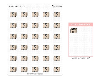Cute Package Delivery Icons (ST-094) - 1 Sticker Sheet // For Planners and Bullet Journals