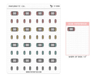 Cute Gaming/Game Console Icons (ST-089) - 1 Sticker Sheet // For Planners and Bullet Journals