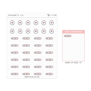 Ovulation/Fertility Tracker Icons (ST-139) - 1 Sticker Sheet // For Planners and Bullet Journals