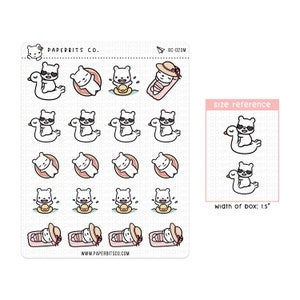 Bear Character - Beach Inflatable Floats (BC-023) - 1 Sticker Sheet // For Planners and Bullet Journals