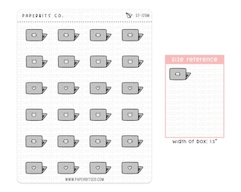 Icônes d’ordinateur portable animal mignon (ST-129) - 1 feuille d’autocollants // Pour les planificateurs et les journaux de puces