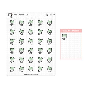 Bear Character - Nauseous/Feeling Sick  (BC-112) - 1 Sticker Sheet // For Planners and Bullet Journals