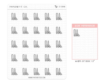 Icônes de rendez-vous de coiffure mignons (ST-084) - 1 feuille d'autocollants//pour les agendas et les Bullet Journals