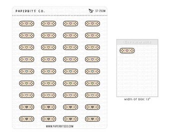 Niedliche pastellfarbene Herz-Pflaster-Symbole (ST-253) - 1 Stickerbogen // Für Planer und Bullet Journals