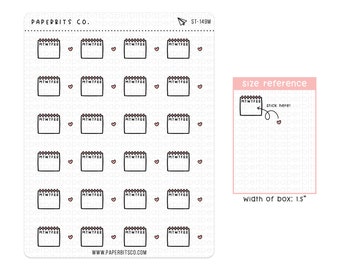 Icônes de planification de calendrier mignon (ST-149) - 1 feuille d’autocollants // Pour les planificateurs et les journaux de puces